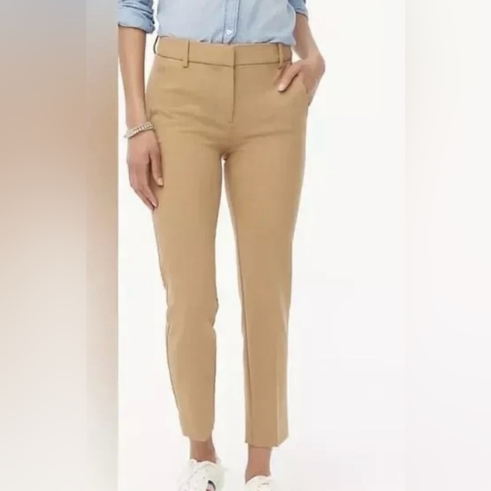 J Crew Camel Ruby Crop Preppy Business Pant Size 6